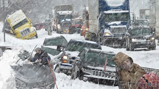 The Swedes are in a panic! Thunderstorm snowfall hit Sweden!