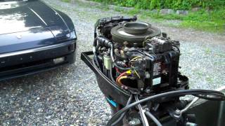 MERCURY 40 Outboard Startup on my 14' Glasstream 1440 Pro