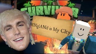 JAKE PAUL plays roblox.