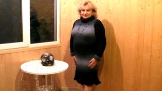 ВЯЖЕМ СПИЦАМИ ПЛАТЬЕ ИЗ БУКЛИРОВАНОЙ СЕКЦИОННОЙ ПРЯЖИ ЧАСТЬ 1