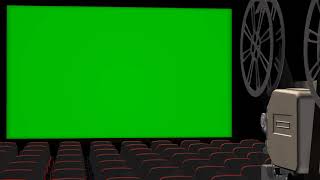 Movie projector - cinema Projektor - with green screen wall