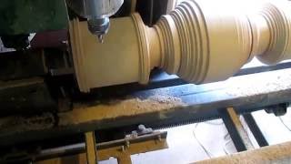 WOOD ROUTER, WOOD CNC LATHE, WOOD CNC TURNINCNCG homemade Токарная обработка балясин на ЧПУ станку