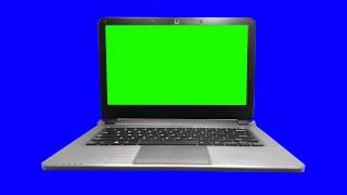laptop in green screen free stock footage