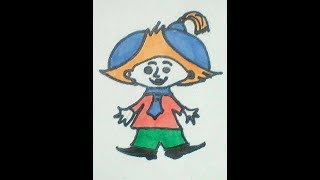 Как нарисовать Незнайку - How to draw Neznayka - 不知道如何绘制 Как нарисовать милые рисунки