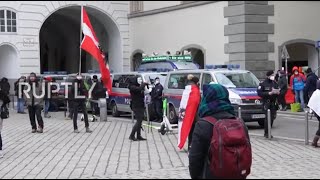 Anti-COVID-vaxxers hold protest in Vienna as parliament prepares for vote on mandatory vaccination