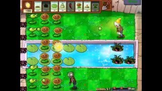 Plants vs. Zombies Приключение уровень 3-7