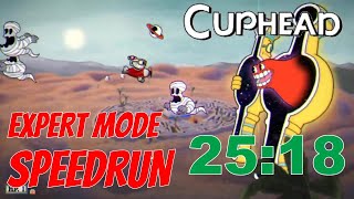 Cuphead All Bosses Expert mode Speedrun in 25:18 (Legacy version) [Current World Record]