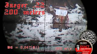 200 meters JSB Monster .22
