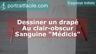 Dessiner un drapé au clair-obscur (esquisse initiale)