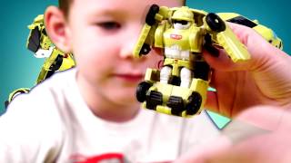 Unpacking mini tobots robot transformers D Распаковывает мини тобот трансформер D