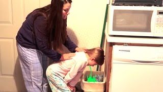 LITTLE GIRL THROWS UP ON CHRISTMAS MORNING! KIDS CHRISTMAS HAUL | DYCHES FAM