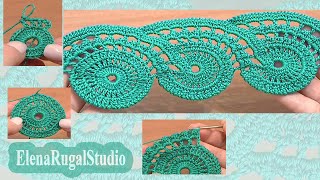 Crochet Lace Patterns Урок 9 часть 1 из 2 Ленточное кружево