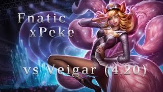Fnatic xPeke Ahri MID vs Veigar Season 4 Patch 4.20