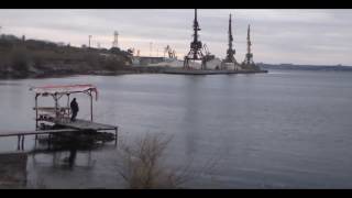 Запорожье .Верхний бьеф .Подьезд к воде .Рыбалка . Спуск лодок.