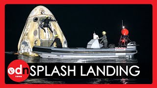 SpaceX Crew Return to Earth For NASA's First Splashdown in Darkness Since Apollo 8 in 1968