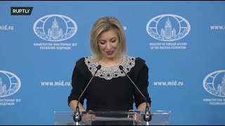 LIVE: MFA spokesperson Maria Zakharova holds weekly briefing