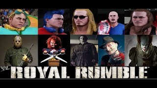 WWE 2k18 Royal Rumble Created Superstars Horror Movie Characters Vs. Subscribers