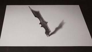 Как нарисовать 3D Рисунок Сюрикен  Бэтмена