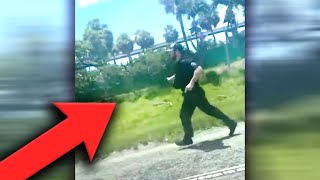 Cop Chasing Perp On Foot Goes VIRAL After He Does THIS