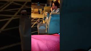Girl coughing and vomits