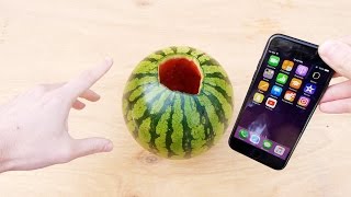 Don't Pour Hot Piranha Acid in Watermelon with iPhone 7!