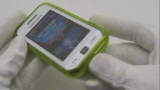 Полимерный чехол для Samsung S5230 Зеленый