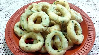 চালের গুড়ো দিয়ে মচমচে ঝাল রিং পিঠা খেতে ভীষণ মজার || Humayra's Kitchen
