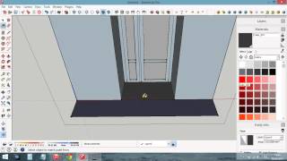 Sketchup работа. Построение проема под решетку по обмерам.