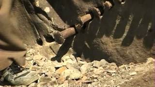 Innovative rock-cutting work in Nagaland, India!