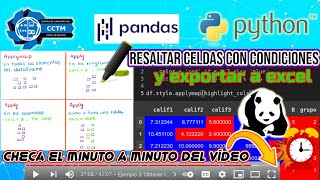 + ¿Cómo resaltar celdas que cumplan condiciones en Pandas y exportar a Excel? | Pandas| Python