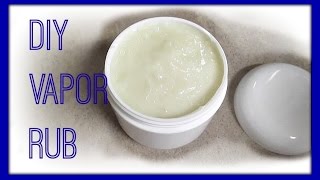 DIY Essential Oil Vapor Rub