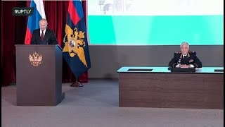 LIVE: Putin attends meeting of Russian Ministry board of Internal Affairs