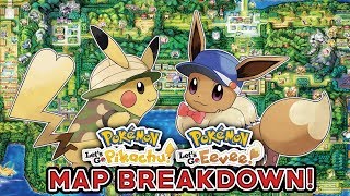POKEMON LET'S GO PIKACHU & LET'S GO EEVEE - NEW KANTO MAP BREAKDOWN & THINGS MISSED!
