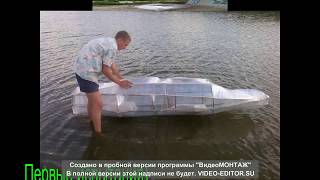 СВОИМИ РУКАМИ Байдарка из веток и стретч пленки/ Kayak from twigs and stretch films