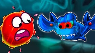 Лизун Глазастик Красный шарик №4 Лизун в подводном мире видео для детей на CAT DARK FUNNY GAMES