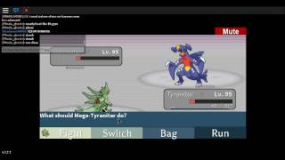 ROBLOX  PROJECT POKEMON BEATING THE 8TH GYM WITH MEGA TYRANITAR AND GARCHOMP
