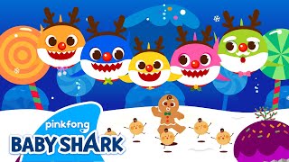 The Red-Nosed Baby Shark vs Gingerbread Man | Christmas Songs 1+1 