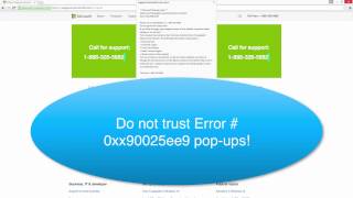 Error # 0xx90025ee9 scam - how to remove?