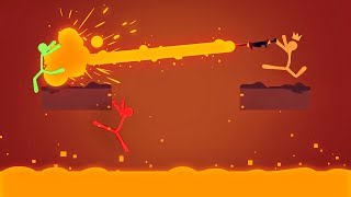 SUPER POWERFUL LAVA LASER! (Stick Fight #6)
