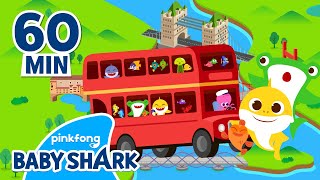 The Baby Shark Bus Goes Round and Round | +Compilation | Sing Along 
