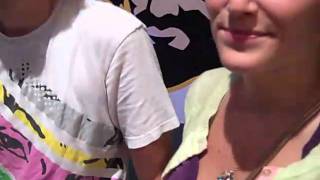 Girl with nice breasts kisses her girlfriend