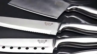 【固鋼】一體成型不鏽鋼刀使用情境(1分14秒) Gukang One-Piece Stainless Steel Knife (Powerful)