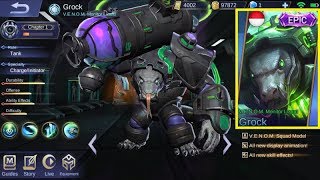 Grock Epic Skin V.E.N.O.M. Monitor Lizard Gameplay - Mobile Legends
