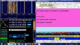 Amateur Radio RTTY WPX Contest on 20 meters band scan with FLDIGI