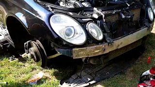 Как снять передний бампер Мерседес w211  е класс до рестайл Литва 2018
