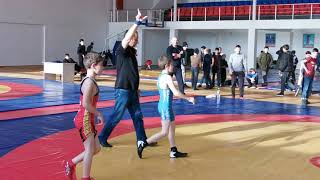 Wrestler Ilyas Dakaev. Final. Republic of Nokhchiche, Chechen-Aul, Northen Caucasus. 08.12.2019