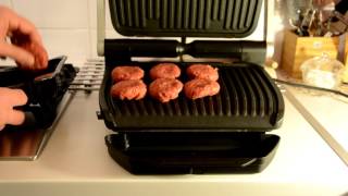 Сочные Жареные Мини Бургеры на Гриле Tefal Optigrill