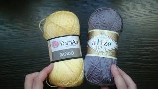 ОТЗЫВ на пряжу Alize DIVA и Yarn art Rapido.