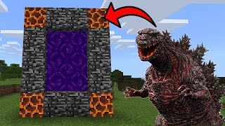 How To Make a Portal to the Godzilla Dimension in Minecraft PE