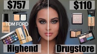 Drugstore VS Extreme Highend Makeup Tutorial